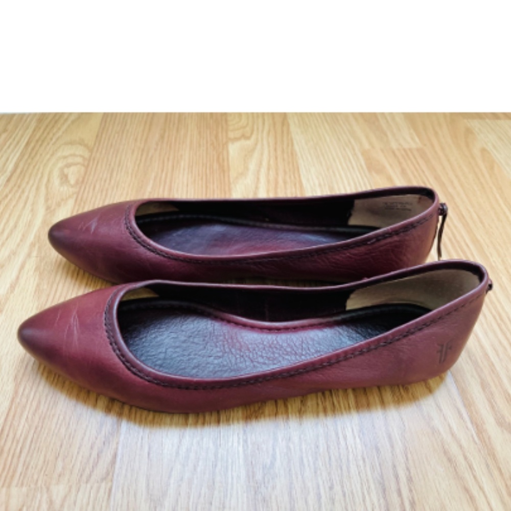 SALE Frye Regina Ballet Flats - Plum Soft Vintage Leather - sz. 7